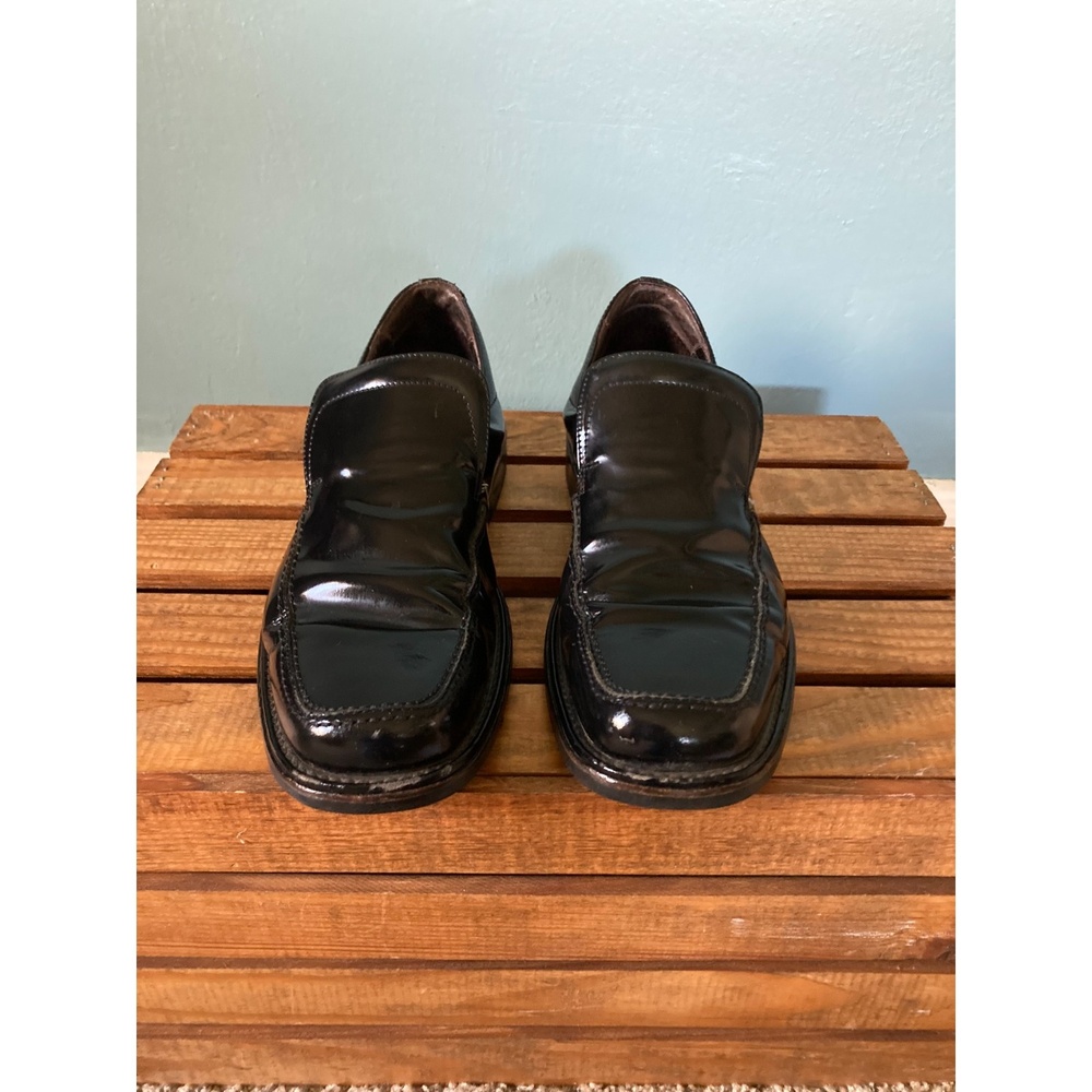 Cable & Co men's black leather slip on dress shoes size 9.5